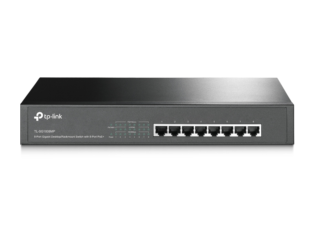 [6935364086770] 6935364086770 TP-Link TL-SG1008MP 8-Port Gigabit Desktop/Rackmount Switch with 8-Port PoE+ (Replacement model of TL-SG1008PE)