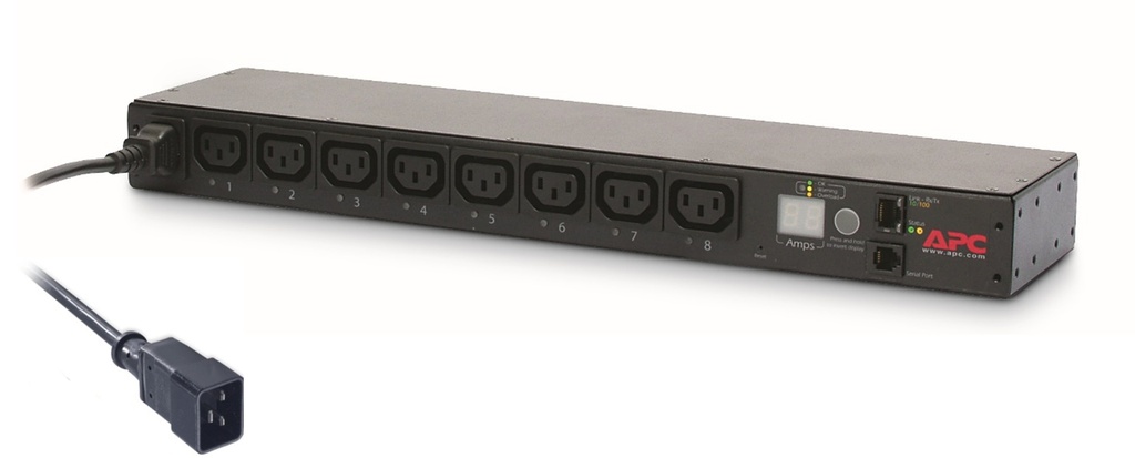 [731304331629] 731304331629 APC Netshelter Switched Rack PDU, 1U, 230V/10A C20 Cord Input, 8x IEC C13 Outlets