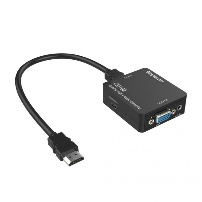 [9350414000976] 9350414000976 Simplecom CM102 HDMI to VGA + Audio 3.5mm Stereo Converter
