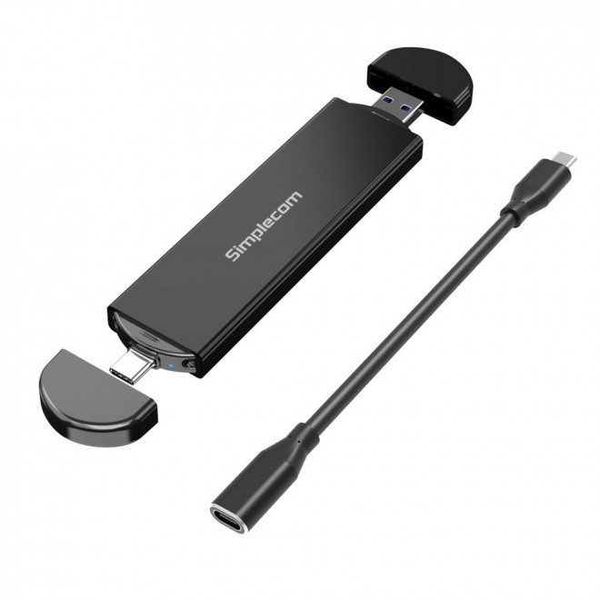 [9350414002253] 9350414002253 Simplecom SE522 NVMe / SATA M.2 SSD to USB 3.2 Gen 2 Dual USB Connector Enclosure