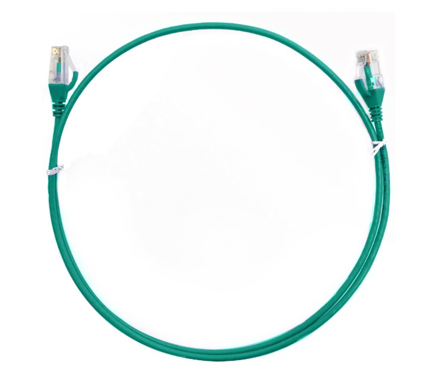 [754523500126] 754523500126 8ware CAT6 Ultra Thin Slim Cable 5m / 500cm - Green Color Premium RJ45 Ethernet Network LAN UTP Patch Cord 26AWG for Data