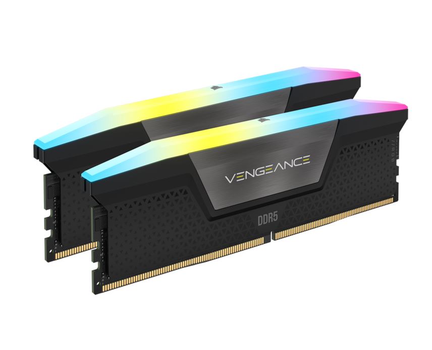 [840006600190] 840006600190 Corsair Vengeance RGB 32GB (2x16GB) DDR5 UDIMM 5600MHz C36 1.25V Desktop Gaming Memory Black