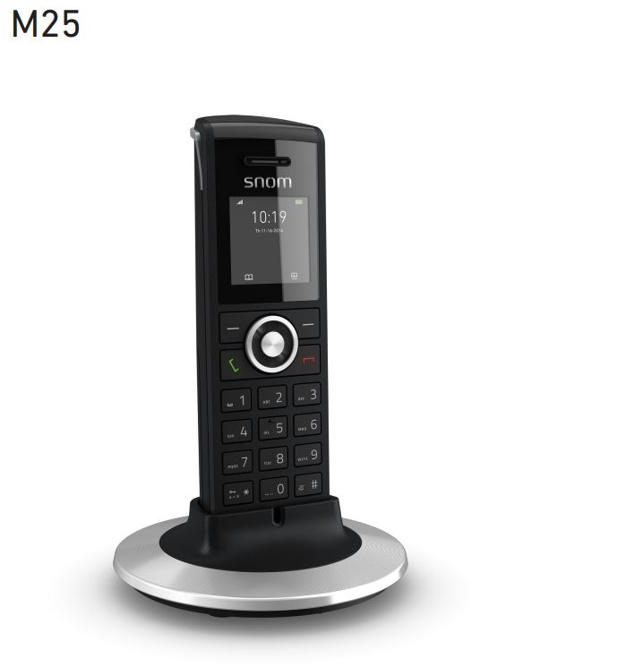 [4260059581844] 4260059581844 SNOM M25 Office Handset, Colour Screen, 75 Hours Standby Time, 3.5mm Headset Jack,  Multiple Language Support