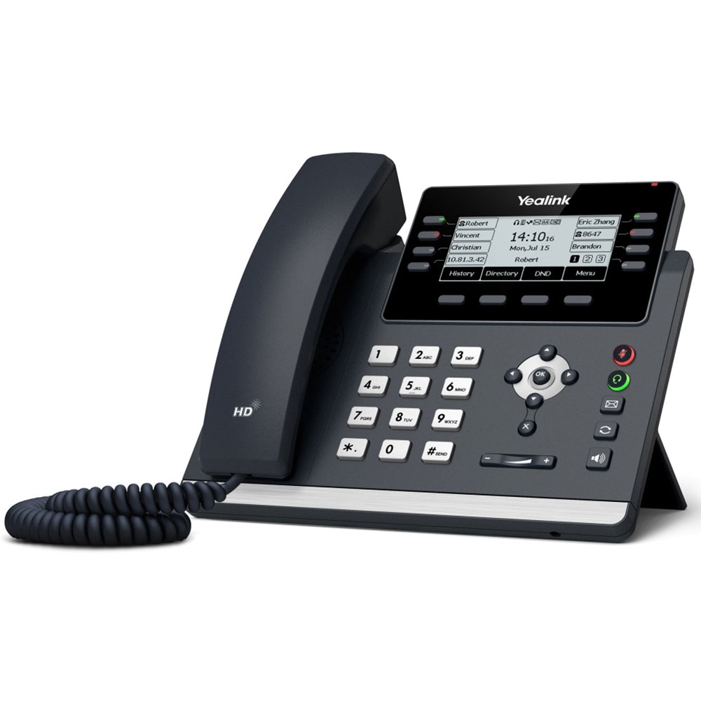 [6938818304284] Yealink T43U 12 Line IP phone, 3.7" 360x160 pixel Graphical LCD with backlight, Dual USB Ports, POE Support, Wall Mountable, ( T42S ), 3.7" screen