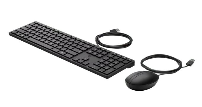 [194721888037] HP 320MK USB Wired Desktop Keyboard Mouse Combo Reduced-sized  Low-Profile Quiet Keys Easy Clean PlugPlay for Notebook Desktop PC