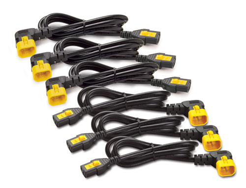 [731304296461] 731304296461 APC Locking Power Cord Kit, C13 to C14 (90 Degree), 1.2M Length, 6 Pack