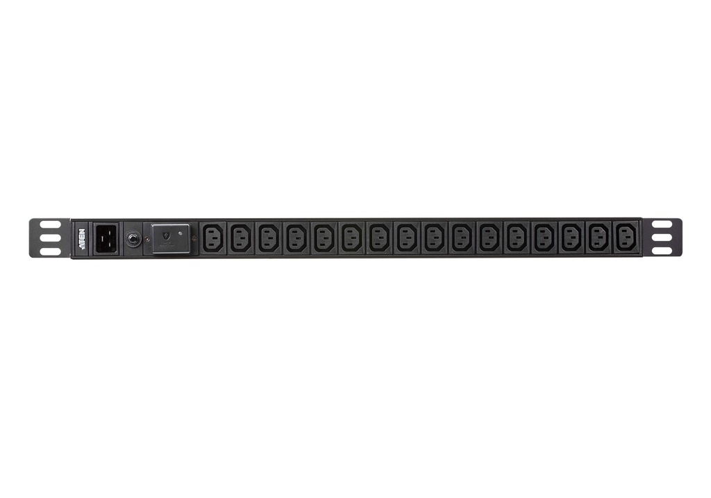 [4719264649035] 4719264649035 Aten 0U 16-port Basic PDU with Surge Protection, 100-240VAC, 16AMax, 50-60Hz, 16 x IEC C13, Overcurrent Protection, Aluminum material