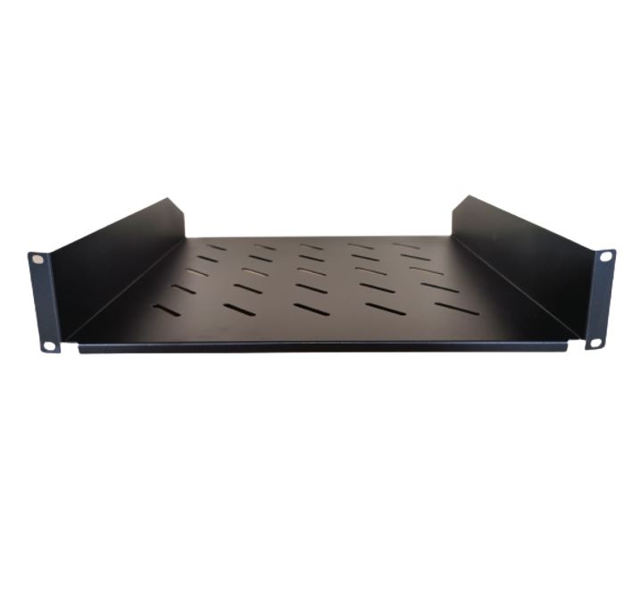 [ACC-CSHELF452] LDR Cantilever 2U Shelf, 452mm Depth, Ideal for 19" 1000mm Deep Cabinets - Black Metal Construction