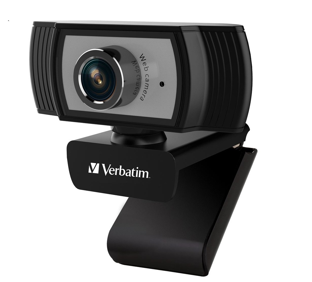 [4895117966143] 4895117966143 Verbatim 1080p Full HD Webcam - Black/Silver FHD 1920x1080, 2.0 Mega Pixels, Compatible with Windows XP,7 8, 10, Android V5, MacOS 10.6 or Above