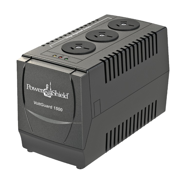 [9346909000088] 9346909000088 PowerShield VoltGuard 1500VA/750W Voltage Regulator, protects sensitive equipment from voltage fluctuations, 2-year warranty