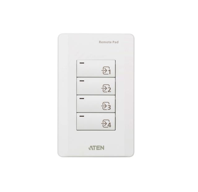 [KVA-VPK104] KVA-VPK104 Aten VPK104 4-Key Contact Closure Remote Pad for VP1420/VP1421 Presentation Matrix Switches. Led lights, Engraved button