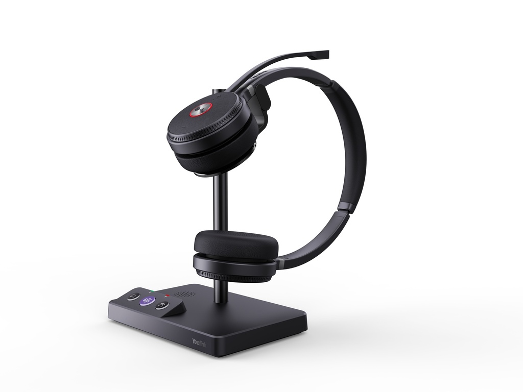 [6938818306370] 6938818306370 Yealink WH62 Dual Teams DECT Wireless Headset Headset, Busylight On Headset, Leather Ear Cushions, Acoustic Shield Technology, Built-in Ringer