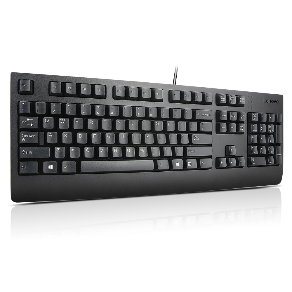 [191200575075] 191200575075 LENOVO Preferred Pro II USB Keyboard Black 3-zone layout Plunger domed switch keys Adjustable tilt legs 
 US English
