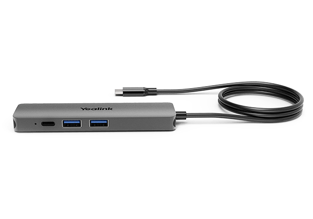 [6938818316881] 6938818316881 Yealink BYOD Box Cable Hub, with 1.5m USB-C Cable (USB-C to USB-A adapter included), easy plugplay setups,  Support to charging the connected laptop
