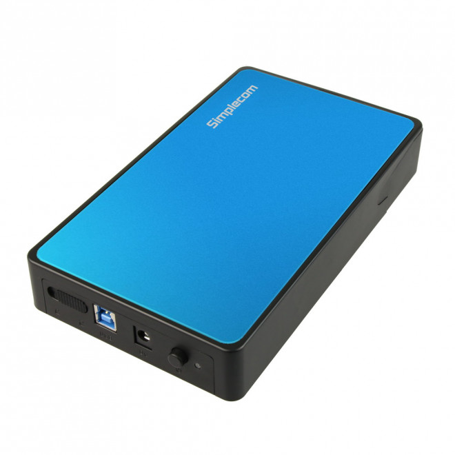 [9350414000037] 9350414000037 Simplecom SE325 Tool Free 3.5" SATA HDD to USB 3.0 Hard Drive Enclosure - Blue Enclosure