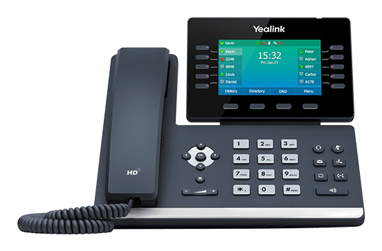 [6938818303171] 6938818303171 Yealink T54W, 16 Line IP HD Phone, 4.3" 480 x 272 Colour Screen, HD Voice, Dual Gig Ports, Built In Bluetooth And WiFi, USB 2.0 Port, SBC Ready