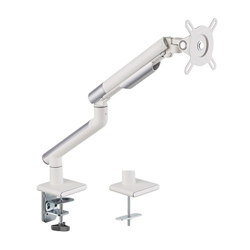 [6956745162814] Brateck Single Monitor Premium Slim Aluminum Spring-Assisted Monitor Arm Fix Most 17"-32" Monitor Up to 9kg per screen VESA 75x75/100x100 -   White