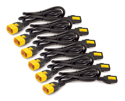 [731304296492] 731304296492 APC Locking Power Cord Kit, C13 to C14, 1.8M Length, 6 Pack