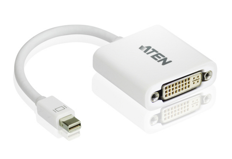 [4710423775237] 4710423775237 Aten Mini DisplayPort to DVI Adapter, Supports VGA, SVGA, XGA, SXGA, UXGA and resolutions up to 1920x1200(PC) / 1080p(HDTV)