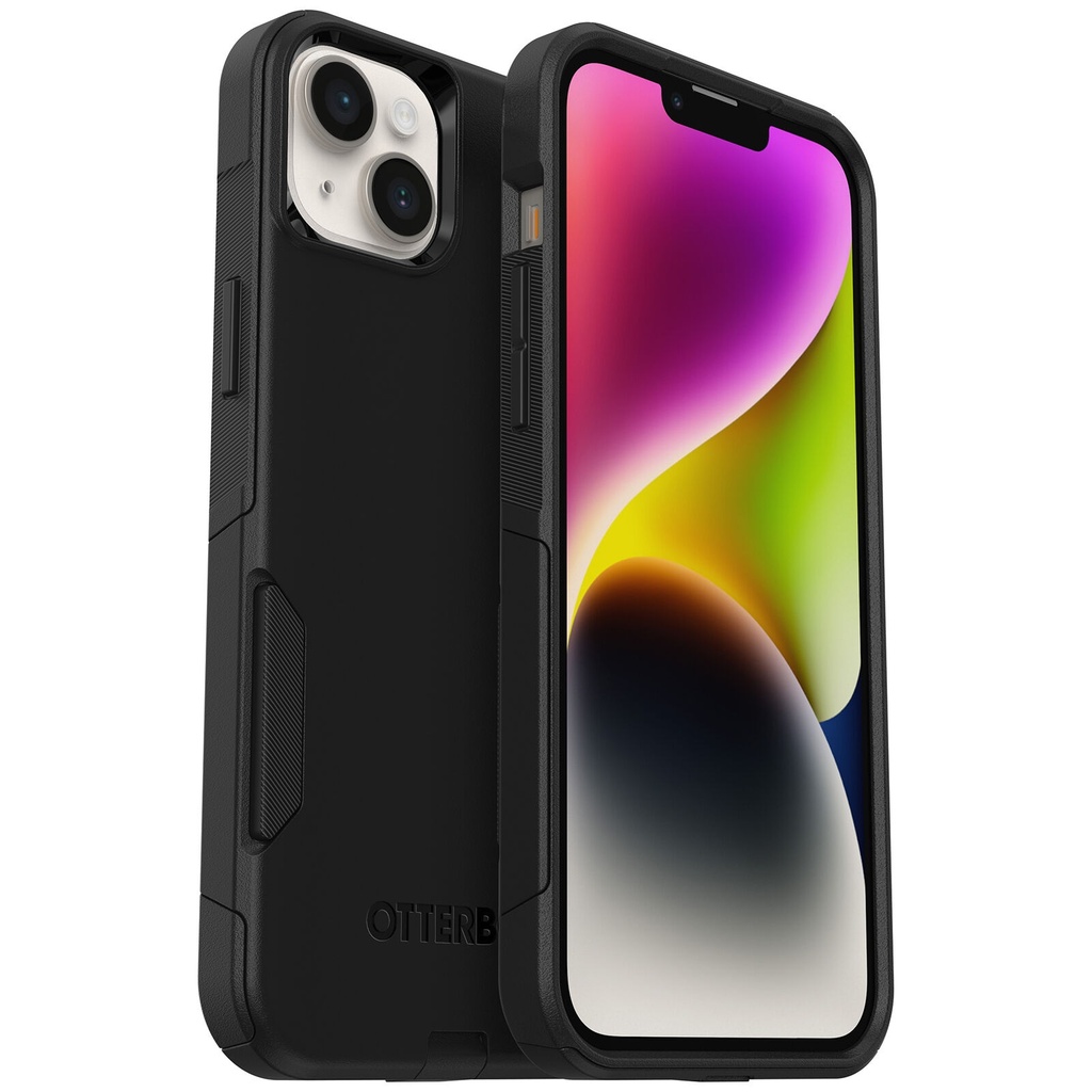 [840262380157] 840262380157 OtterBox Commuter Apple iPhone 14 Plus Case Black - (77-88401), DROP+ 3X Military Standard, Dual-Layer, Raised Edges, Port Covers, 7 Years Warran