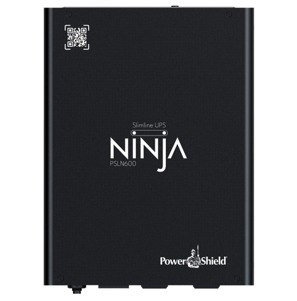 [9346909001276] PowerShield Ninja Slimline 600VA UPS, LiFePO4, 2x IEC Outputs, Lithium-iron Phosphate, DIN Rail Mount, Silent Operation, 5 Yr Warranty