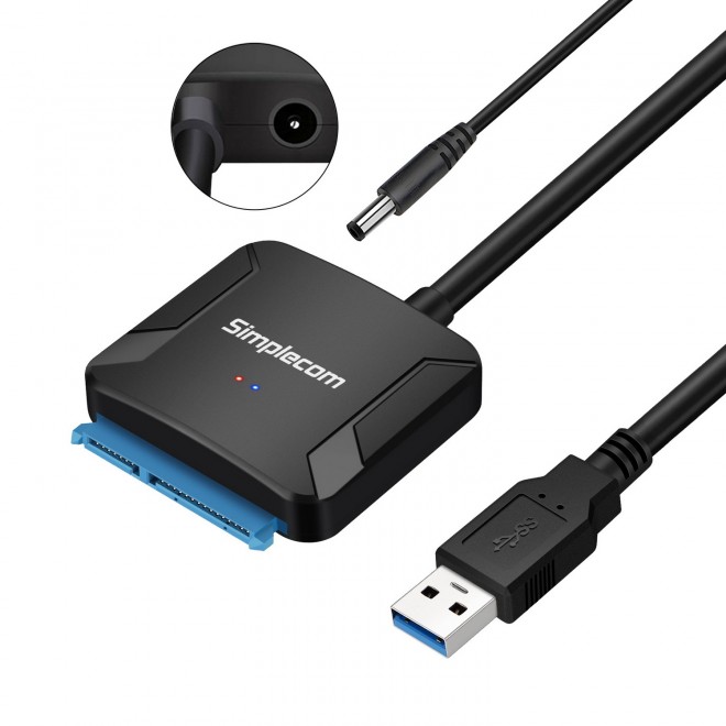 [9350414002567] 9350414002567 Simplecom SA236 USB 3.0 to SATA Adapter Cable Converter with Power Supply for 2.5"  3.5" HDD SSD