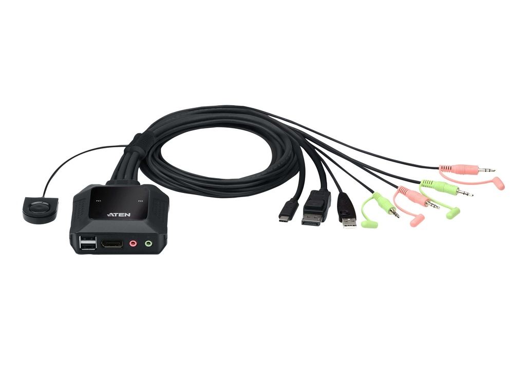 [4710469341311] 4710469341311 Aten 2-Port USB-C DisplayPort Hybrid Cable KVM Switch