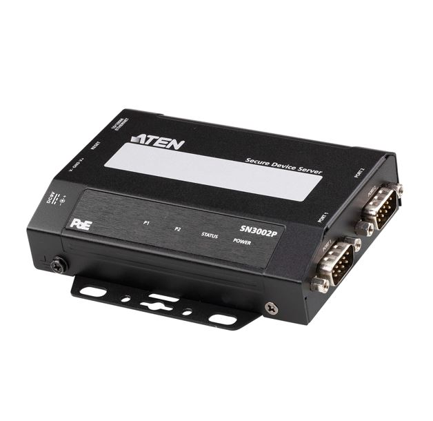[KVA-SN3002P] KVA-SN3002P Aten SN3002P 2-Port RS-232 Secure Device Server with PoE, Secured operation modes, Third-party authentication, IP address filter