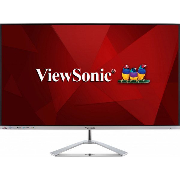 [766907011104] 766907011104 ViewSonic 32” Office Professional Stylish Elegant  Ultra Thin bezel, SuperClear IPS  4ms, FHD, HDMI, DP, VGA, Speakers, Low Energy 26w, V100, Monitor