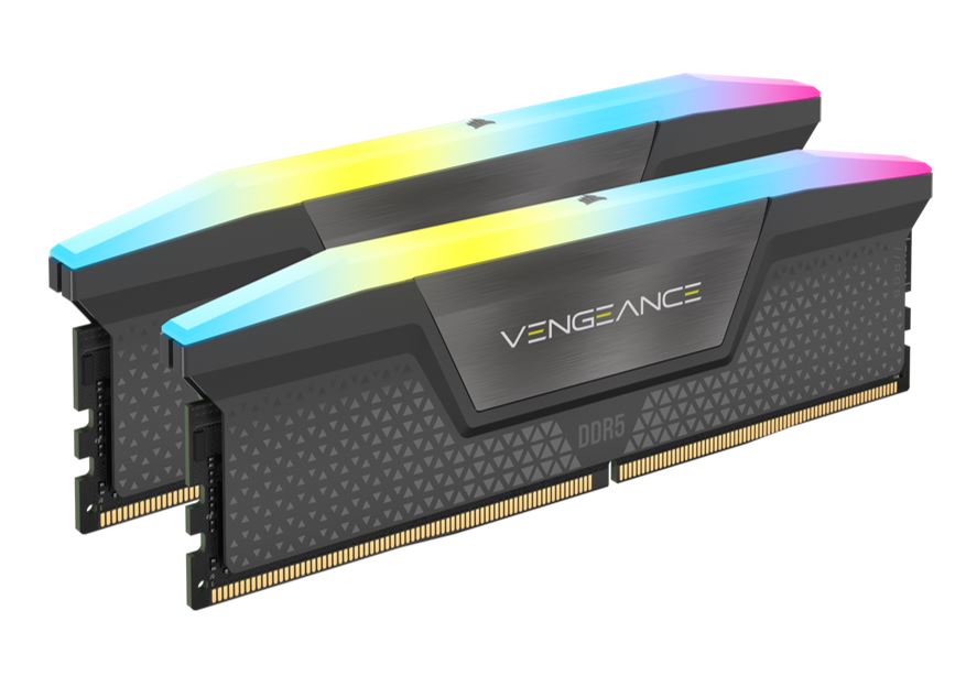 [840006600091] Corsair Vengeance RGB 32GB (2x16GB) DDR5 UDIMM 5600MHz C36 1.25V Desktop Gaming Memory Black Optimized for AMD Expo Ryzen 7000 Series
