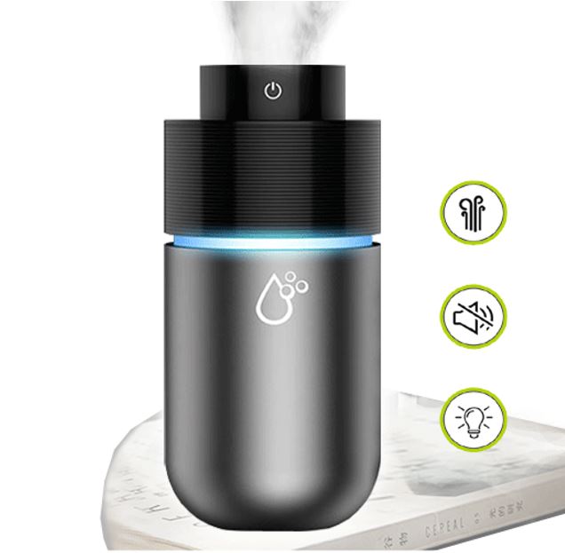 [9324747011411] 9324747011411 Sansai HUD-305E Portable Humidifier 200ml 7 colours LED light reduce dust unpleasant smell moisturize air 6H spray time quiet easy clean USB power