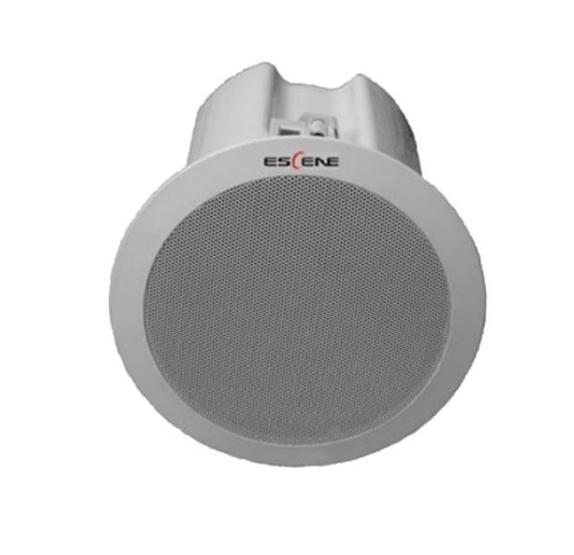 [IPE-PS760P] Escene PS760P SIP POE Ceiling Speaker, doubles as loud ringer (12Watts RMS and 100dB) and PA, Inbuilt Mic, Supports in-built annoucements