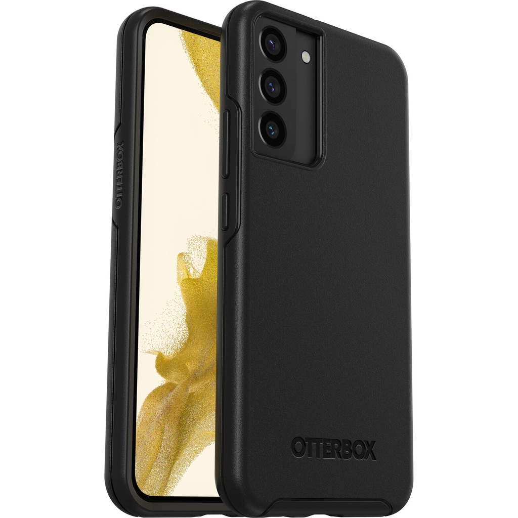[840104295908] OtterBox Symmetry Samsung Galaxy S22+ 5G (6.6") Case Black - (77-86432), Antimicrobial, DROP+ 3X Military Standard, Raised Edges, 7 Years Warranty
