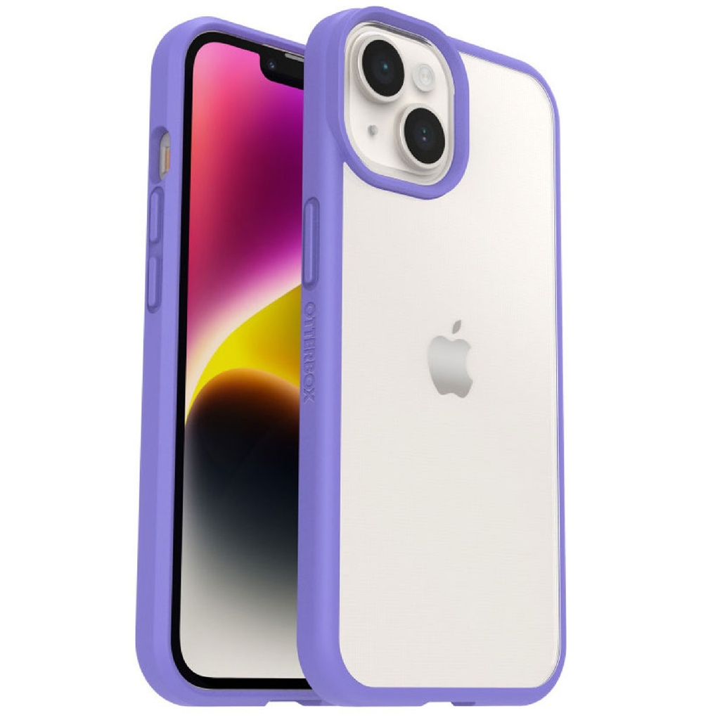 [840262384926] 840262384926 OtterBox React Apple iPhone 14 Plus Case Purplexing (Purple) - (77-88878), DROP+ Military Standard, Hard Case, Soft Grip, 7 Years Warranty