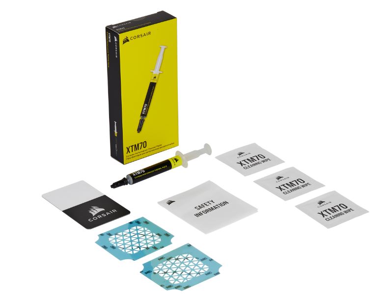 [840006692379] Corsair XTM70 Extreme Performance Thermal Paste, Thermal Grease. 3 Grams with Easy Applicator and cleaning Wipes.