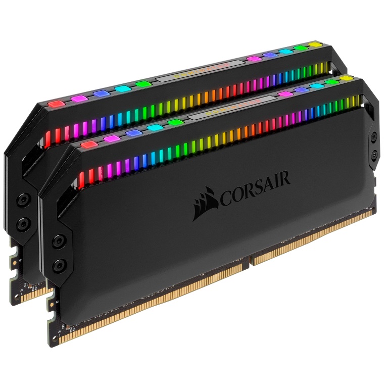 [840006641230] 840006641230 Corsair Dominator Platinum RGB 32GB (2x16GB) DDR4 3200MHz C16 XMP 2.0 Black Desktop PC Gaming Memory