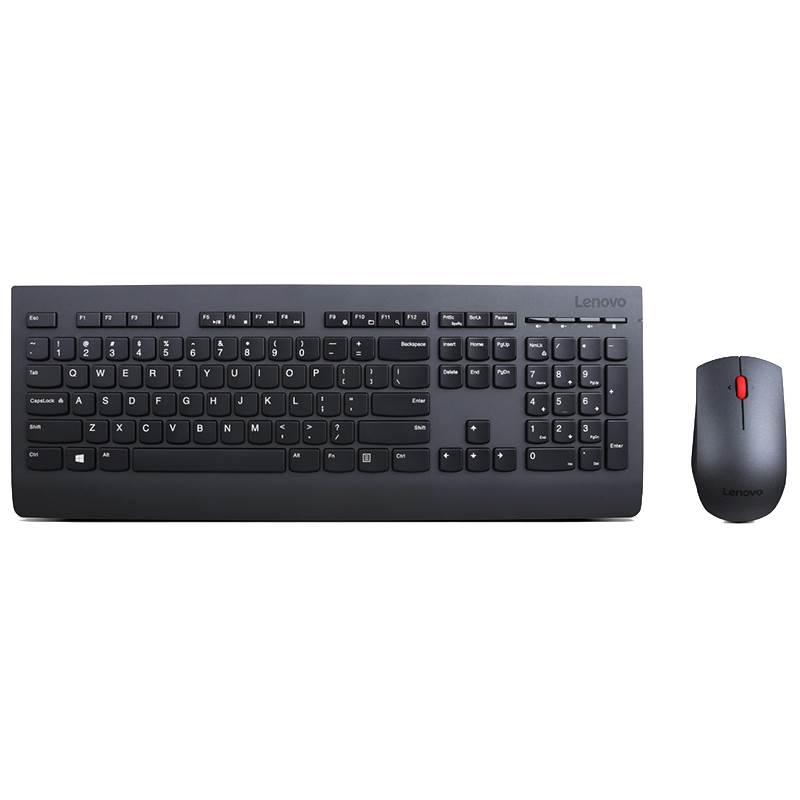 [889561017265] LENOVO Professional Wireless Keyboard  Mouse Combo Stylish Full-Size Slim 3-Zone with Number Pad Quier Premium Ergonomic (US English)