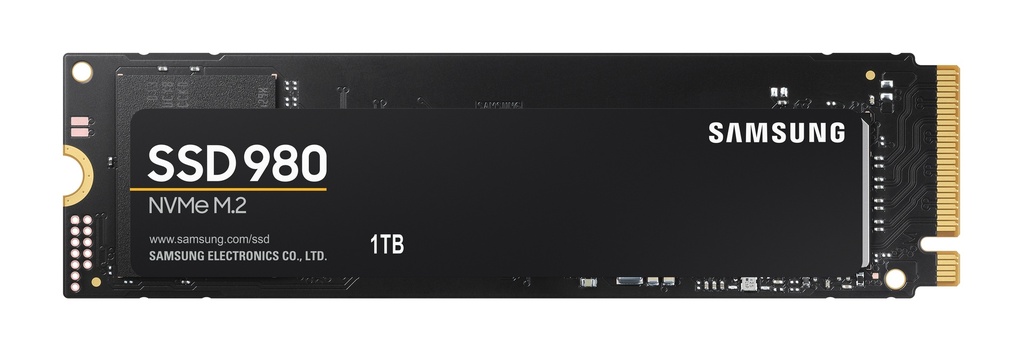 [8806090572210] 8806090572210 Samsung 980 1TB NVMe SSD 3500MB/s 3000MB/s R/W 500K/480K IOPS 600TBW 1.5M Hrs MTBF AES 256-bit Encryption M.2 2280 PCIe 3.0 Gen3 5yrs Wty