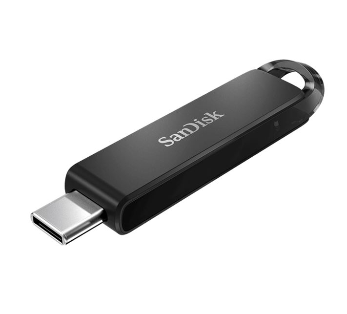[619659167141] SanDisk Ultra USB Type-C Flash Drive, CZ460 64GB, USB Type C 3.1, Black, Super-thin Retractable, 5Y