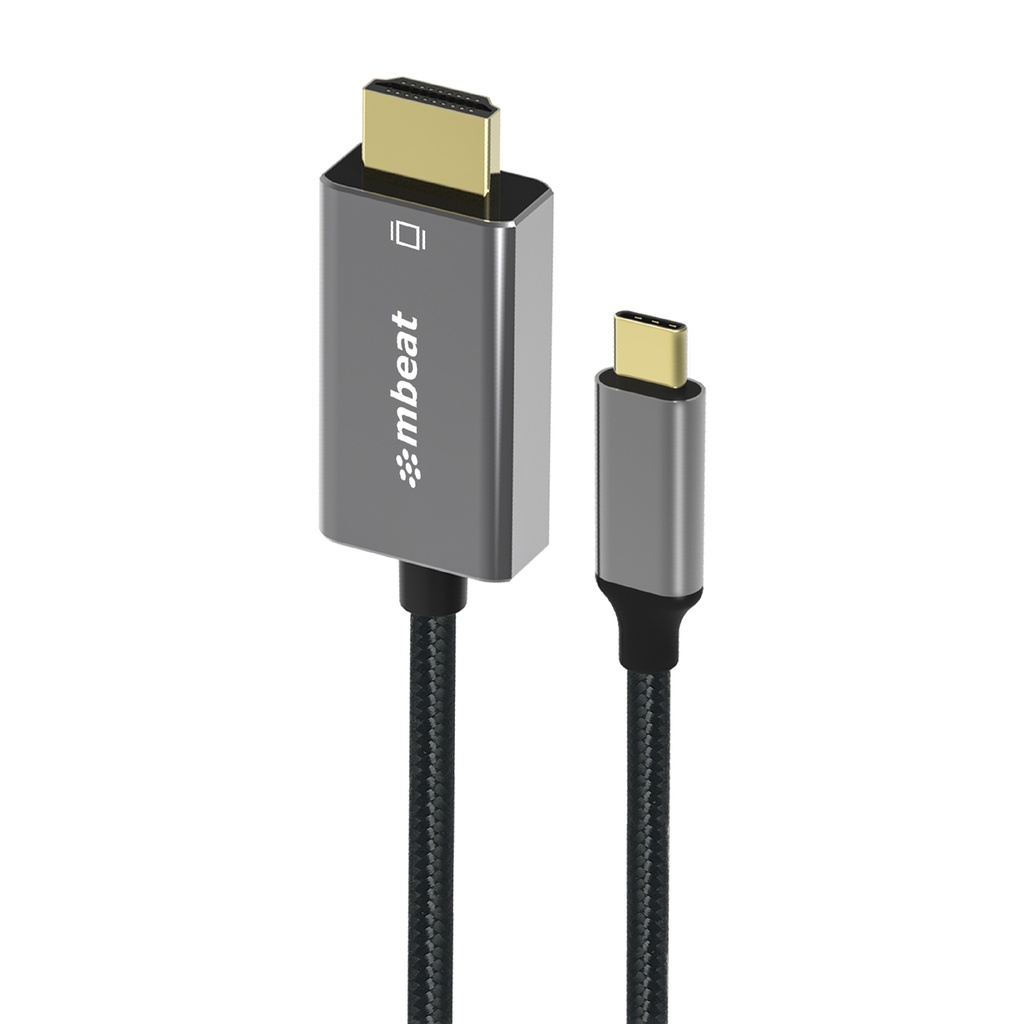 [9346396003180] 9346396003180 mbeat Tough Link 1.8m 4K USB-C to HDMI Cable - Extend USB-C Laptop, Tablet or Smartphone Video to HDMI Monitor, Projector, HDTV, 4K@60Hz(3840×2160)