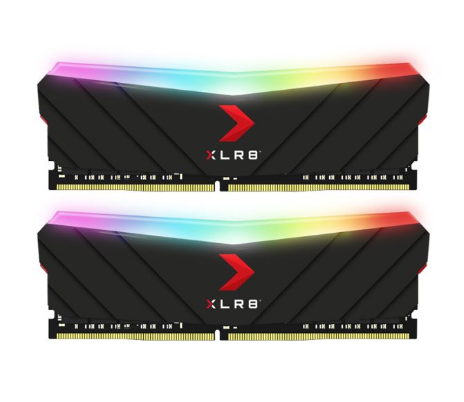 [4712847099562] 4712847099562 (LS) PNY XLR8 32GB (2x16GB) DDR4 UDIMM 3200Mhz RGB CL16 1.35V Black Heat Spreader Gaming Desktop PC Memory