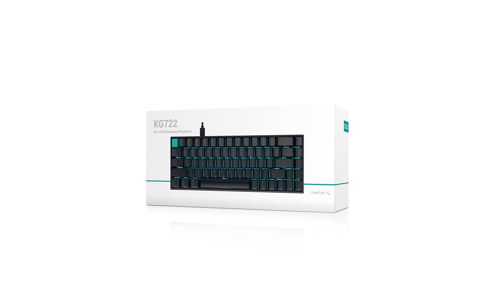 [6933412796299] Deepcool KG722 65% Mechanical Keyboard, Ultra Portable, Red Switches, Per Key RGB, Laser Engraved Keycaps