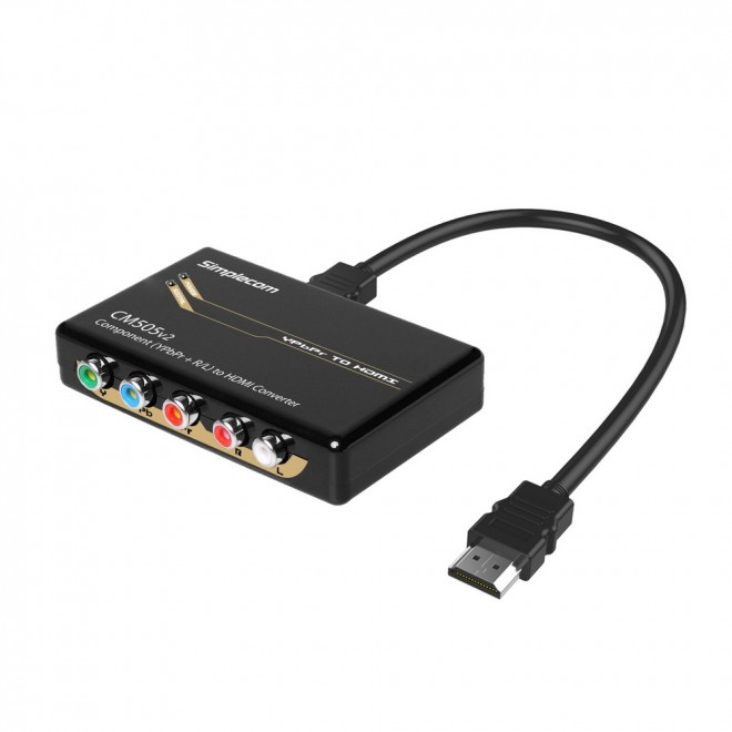 [9350414002352] Simplecom CM505v2 Component (YPbPr + Stereo R/L) to HDMI Converter Full HD 1080p(LS)