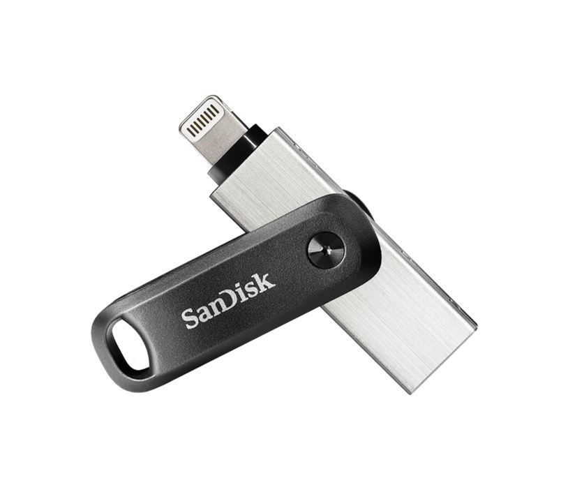 [619659169411] 619659169411 SanDisk 128G iXpand Flash Drive Go SDIx60N USB-A Lightning USB 3.0 Silver password-protect for iPhone  iPad 1 yrs warranty