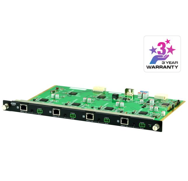 [KVA-VM8514] KVA-VM8514 Aten VM8514 4 Port HDBaseT Output Board for VM1600A/VM3200, HDBaseT Connectivity, Bi-directional RS-232, Bi-directional IR channel