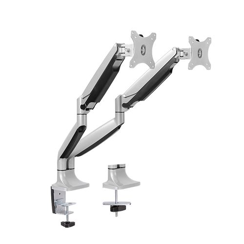 [9341756016466] 9341756016466 Brateck Dual Monitor Aluminum Interactive Counterbalance Monitor Arm Fit Most 13''-32''  Monitors Up to  9kg per screen VESA 75x75/100x100