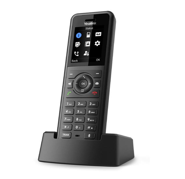 [6938818310223] Yealink W57R Professional Business DECT Handset, 1.8" Color Screen, HD Voice, up to 40 hrs talk time, 575 hrs standby, Vibration alarm, No Perception