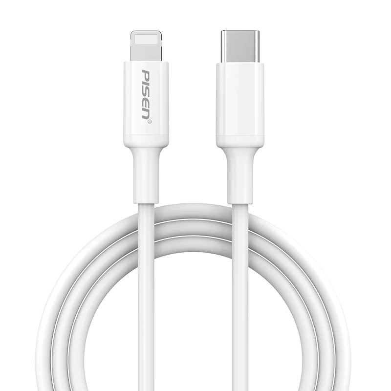 [6902957037518] 6902957037518 Pisen Lightning to USB-C PD Fast Charge Cable (2.2M) White - Support 3A, Reinforced SR is not Easy to Fractured, Apple iPhone/iPad/MacBook
