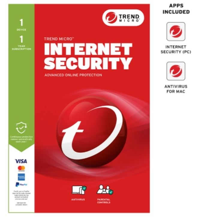 [4711370730072] 4711370730072 Trend Micro Internet Security (1 Device) 1Yr Retail Mini Box Auto Renew