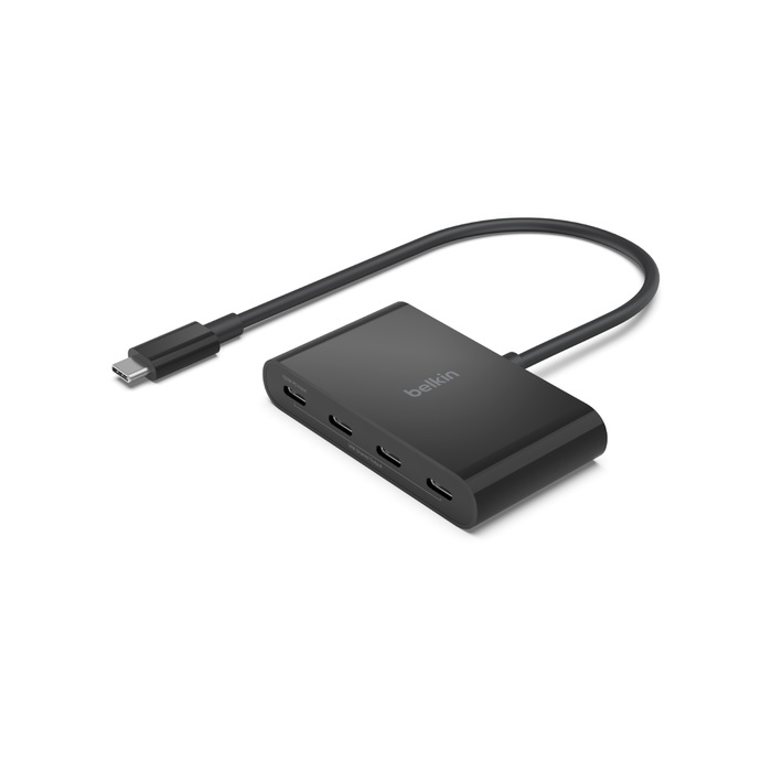 [AVC018btBK] AVC018btBK Belkin 4-Port USB-C Mini Hub (USB Type-C) Made for USB-C compatible laptops  USB-A  USB-C peripherals 5Gbps Compact  Travel-Ready 2YR